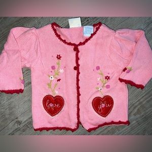 Hand Knit Valentines Heart Sweater
